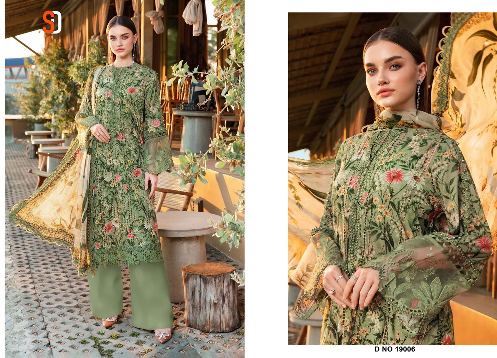 Maria B Chikankari Vol 19 By Shraddha Cotton Dupatta Dress Material Orders In India